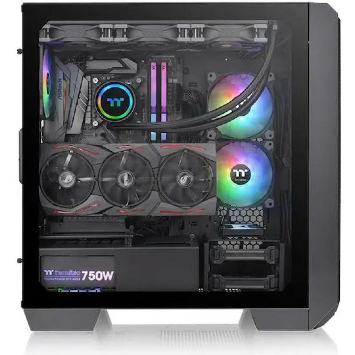 Thermaltake View 300 MX Gaming Midi Tower Κουτί Υπολογιστή με Πλαϊνό Παράθυρο Μαύρο