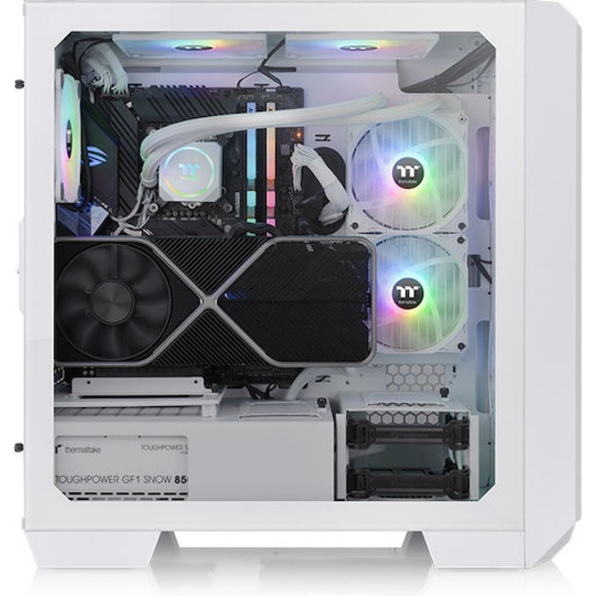 Thermaltake View 300 MX Gaming Midi Tower Κουτί Υπολογιστή με Πλαϊνό Παράθυρο Snow