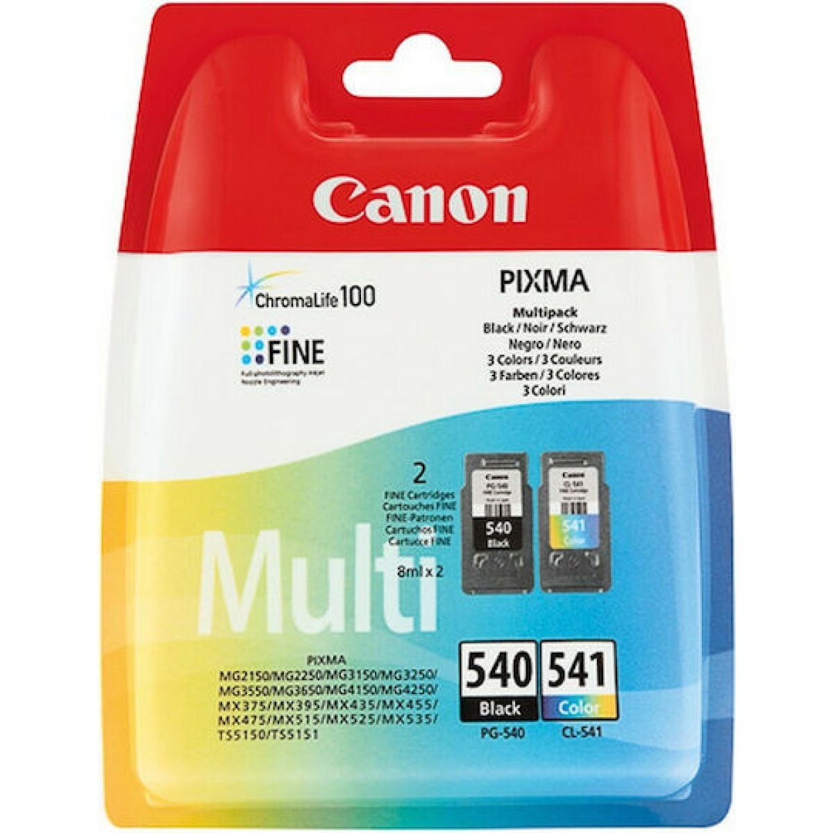 Canon PG-540 / CL-541 Γνήσιο Photo Value Pack με 2 Μελάνια Εκτυπωτή InkJet Μαύρο (5225B013)