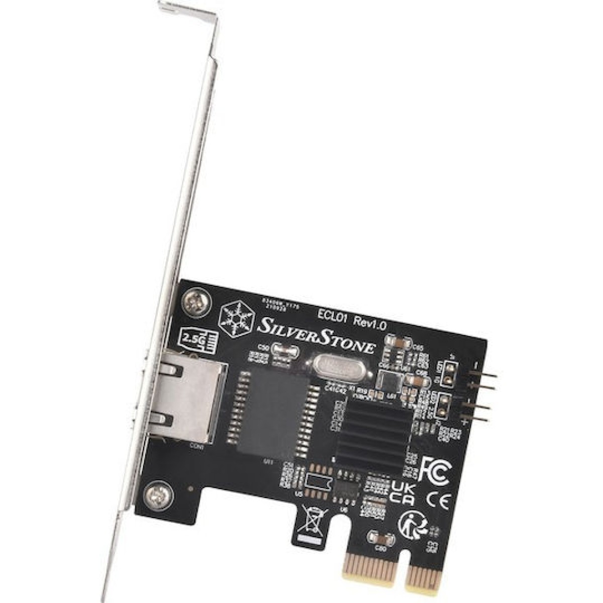 Silverstone Ενσύρματη Κάρτα Δικτύου Gigabit (2.5Gbps) Ethernet PCI-e