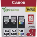 Canon PG-540Lx2/CL-541XL Γνήσιο Photo Value Pack με 3 Μελάνια Εκτυπωτή InkJet Μαύρο / Πολλαπλό (Color) (5224B015)