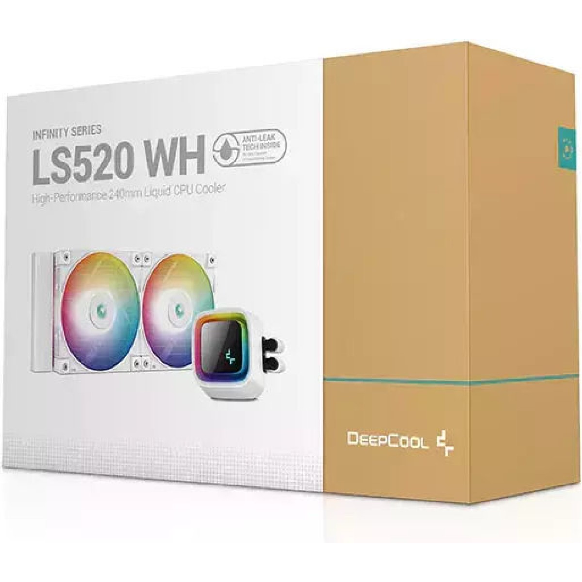 Deepcool LS520 Υδρόψυξη Επεξεργαστή Διπλού Ανεμιστήρα 120mm για Socket AM4/AM5/1700/1200/115x με ARGB Φωτισμό Λευκή