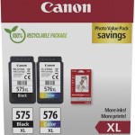 Canon PG-575 / CL-576 XL Γνήσιο Photo Value Pack με 2 Μελάνια Εκτυπωτή InkJet Μαύρο / Πολλαπλό (Color) (5437C006)