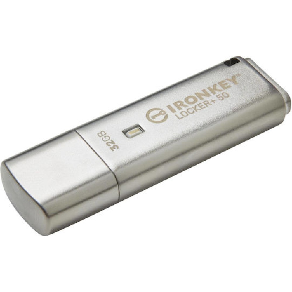 Kingston IronKey Locker+ 50 32GB USB 3.2 Stick Ασημί