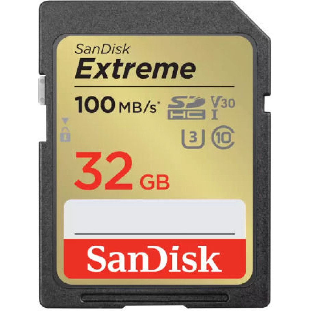 Sandisk Extreme SDHC 32GB Class 10 U3 V30 UHS-I 100MB/s