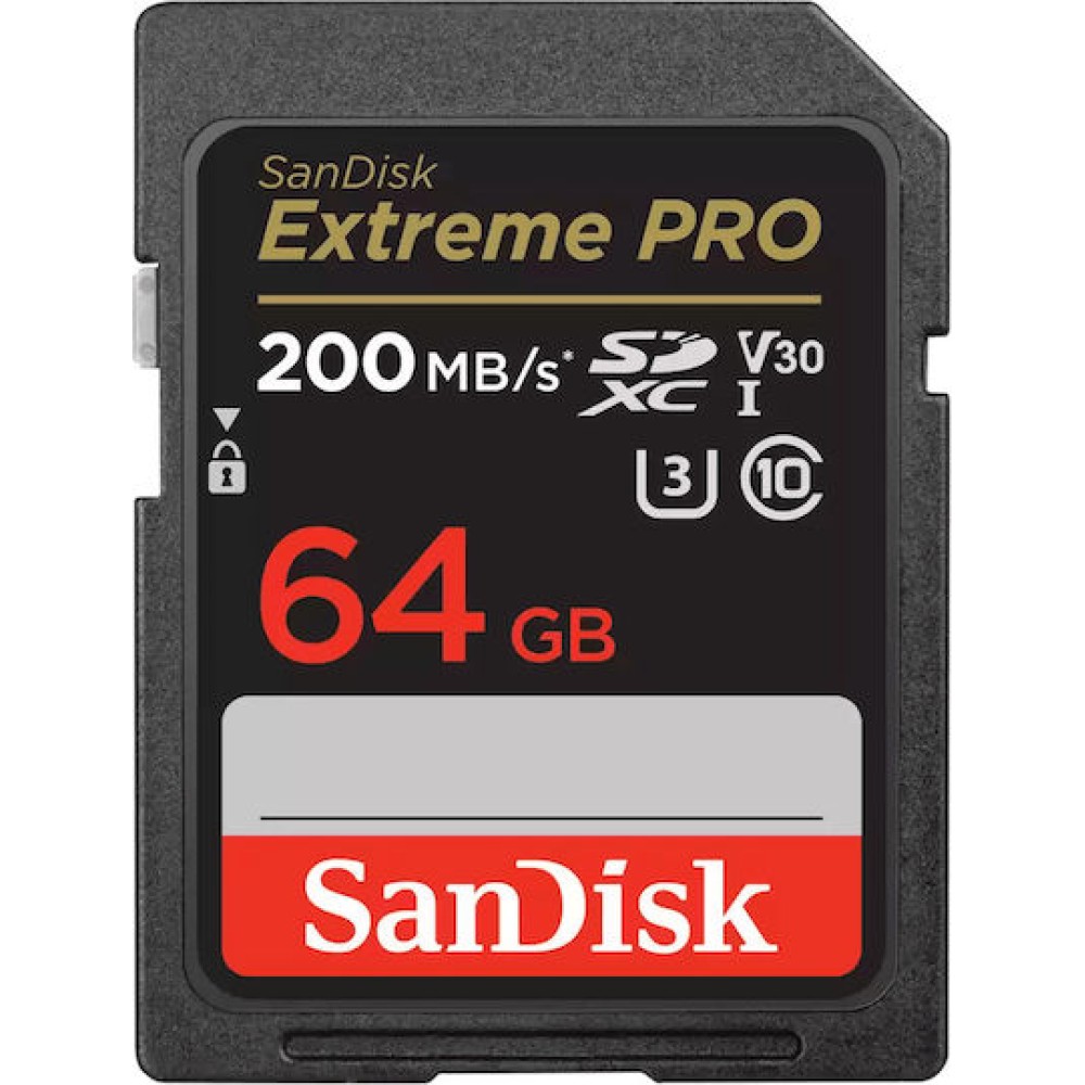 Sandisk Extreme Pro SecureDigital SDXC 64GB Class 10 U3 V30 UHS-I