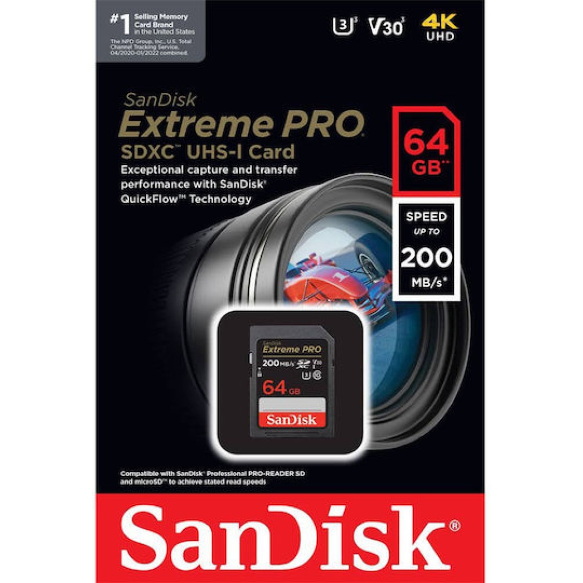Sandisk Extreme PRO SDXC 128GB Class 10 U3 V30 UHS-I