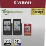 Canon PG-510 Γνήσιο Photo Value Pack με 1 Μελάνι InkJet Κυανό / Ματζέντα / Κίτρινο / Μαύρο (2970B017)