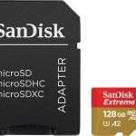 Sandisk Extreme microSDXC 128GB Class 10 U3 V30 A2 UHS-I με αντάπτορα SDSQXAA-128G-GN6MA