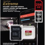 Sandisk Extreme microSDXC 256GB U3 V30 A2 UHS-I με αντάπτορα 190MB/s