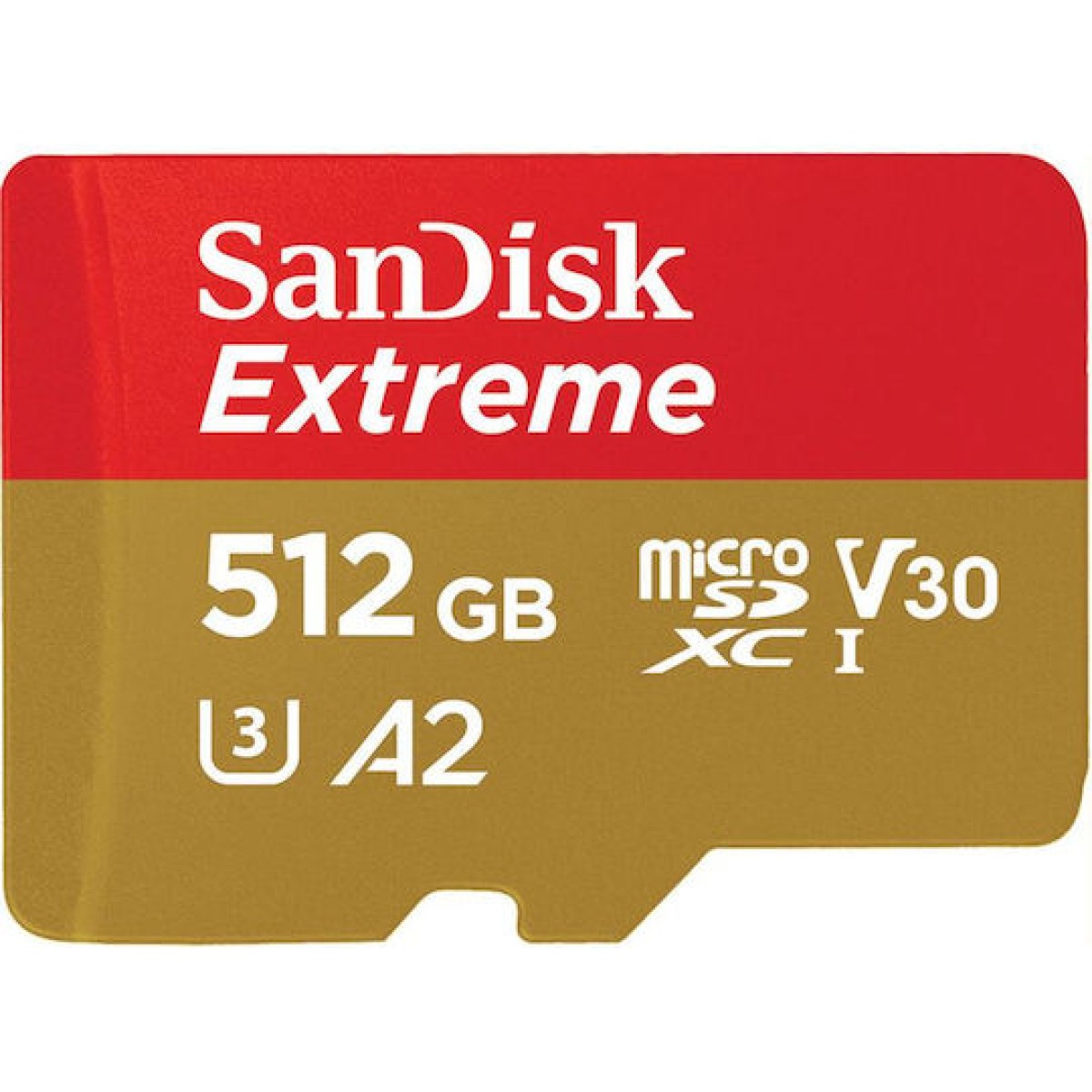 Sandisk Extreme microSDXC 512GB U3 V30 A2 UHS-I με αντάπτορα 190MB/s