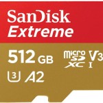 Sandisk Extreme microSDXC 512GB U3 V30 A2 UHS-I με αντάπτορα 190MB/s