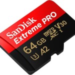 Sandisk Extreme Pro microSDXC 64GB U3 V30 A2 UHS-I με αντάπτορα 200MB/s