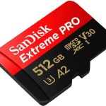 Sandisk Extreme Pro microSDXC 512GB U3 V30 A2 UHS-I με αντάπτορα 200MB/s
