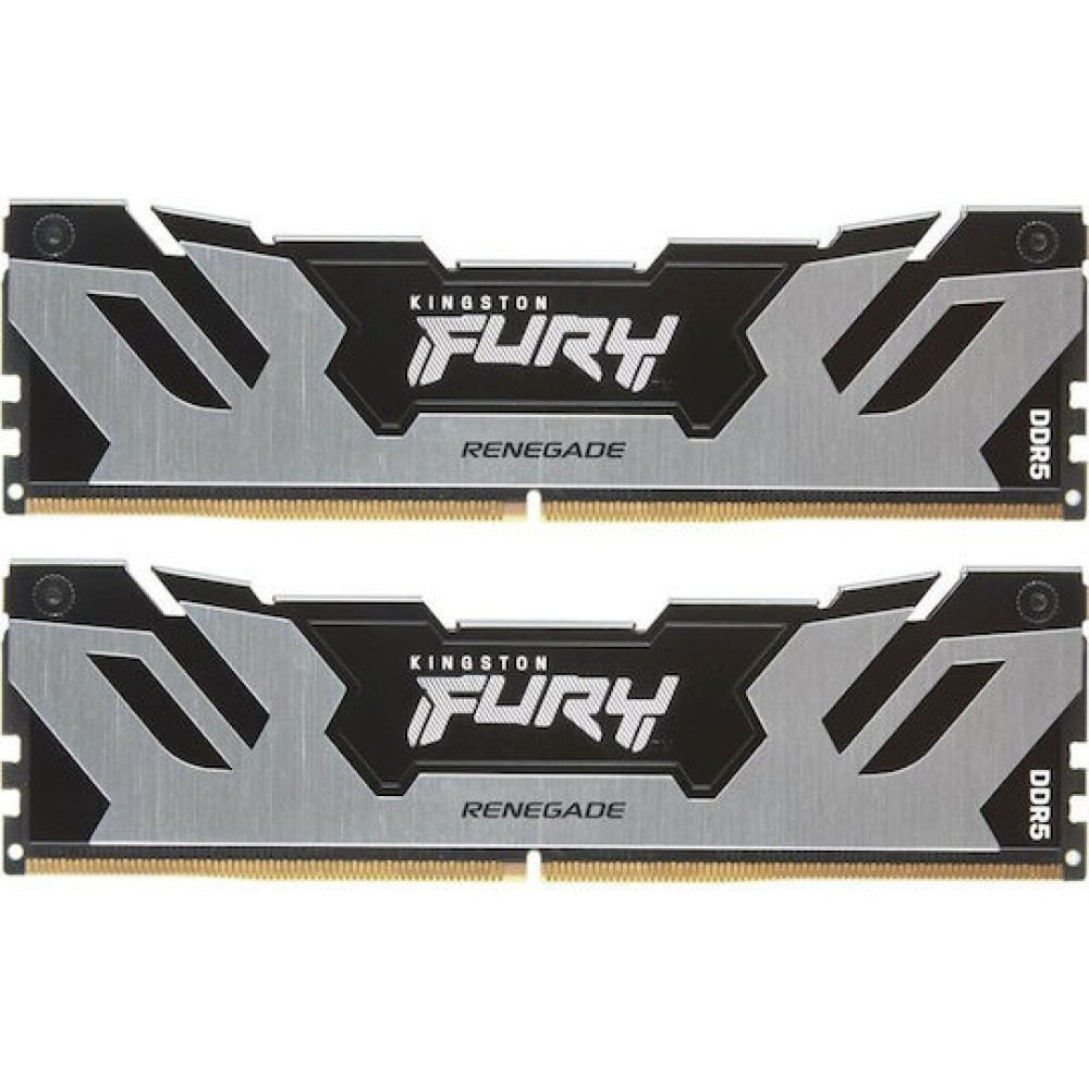 Kingston Fury Renegade Silver DDR5 32GB RAM με 2x16GB Modules και Ταχύτητα 6400 για Desktop