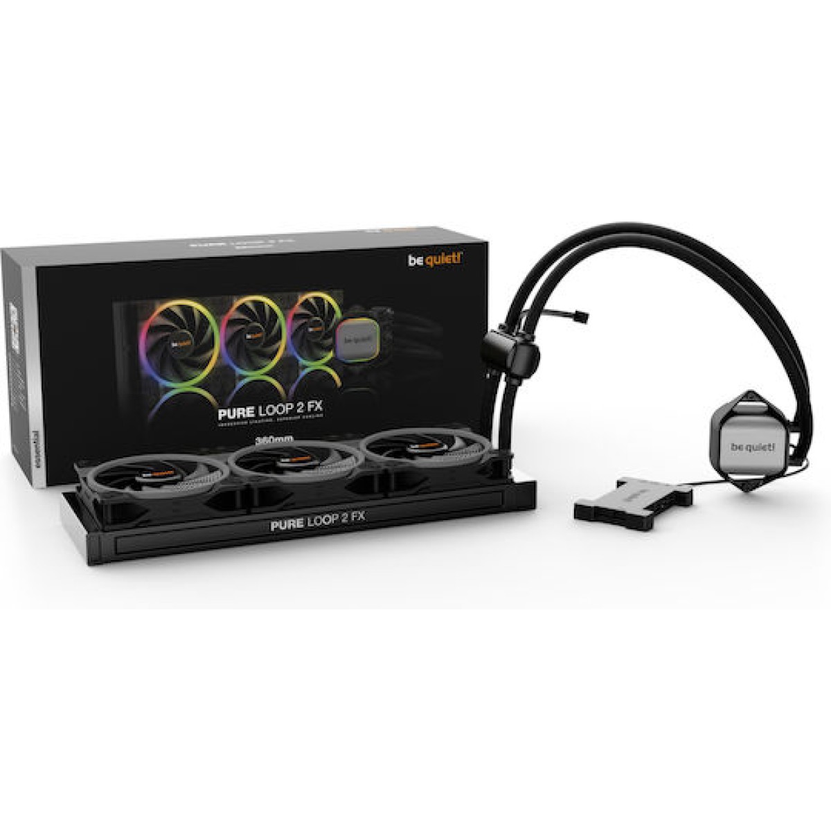 Be Quiet PURE LOOP 2 FX Υδρόψυξη Επεξεργαστή Τριπλού Ανεμιστήρα 120mm για Socket AM4/AM5/1700/1200/115x με ARGB Φωτισμό
