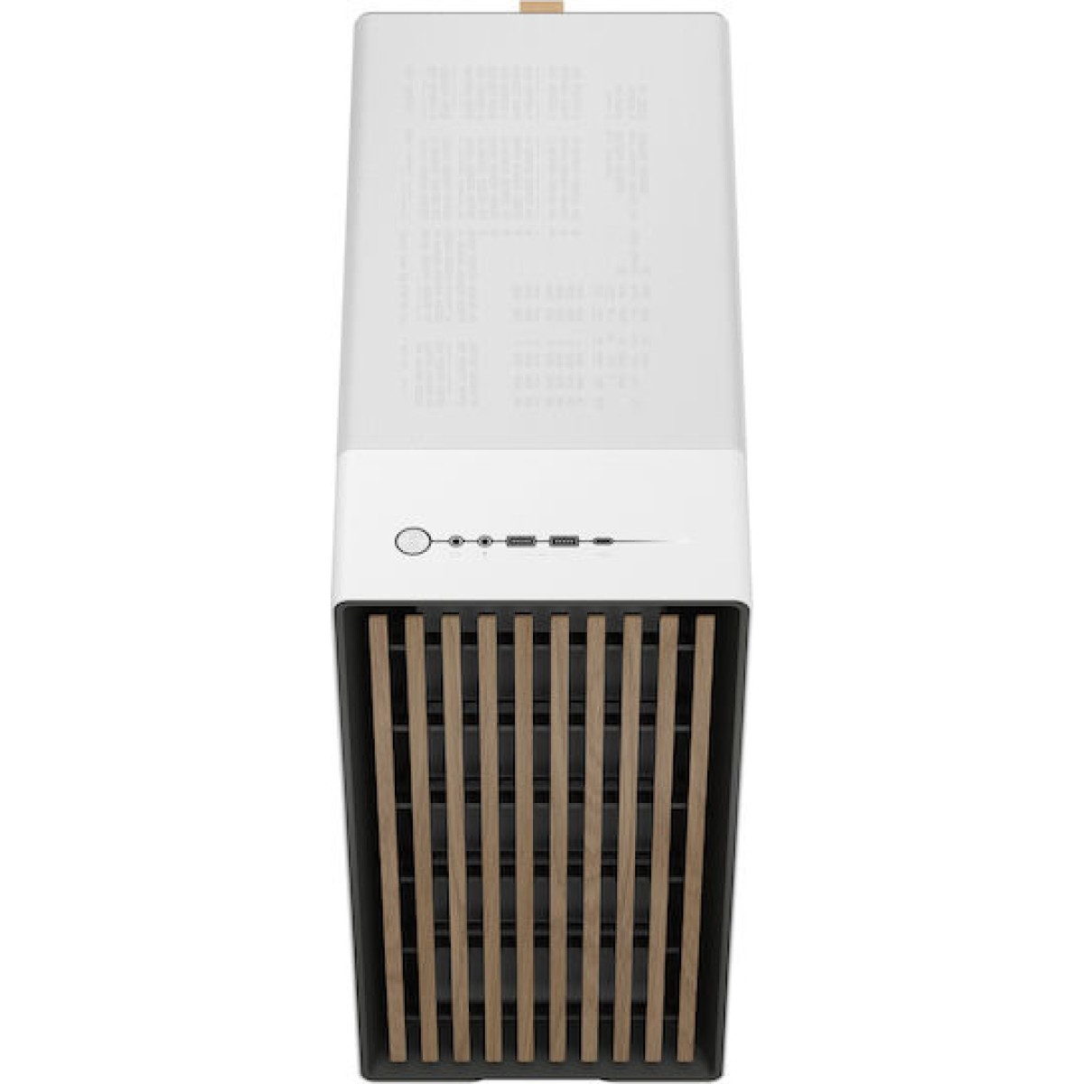 Fractal Design North Gaming Midi Tower Κουτί Υπολογιστή με Πλαϊνό Παράθυρο Chalk White