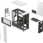 Fractal Design North Gaming Midi Tower Κουτί Υπολογιστή με Πλαϊνό Παράθυρο Chalk White TGC