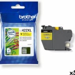 Brother LC422XL Γνήσιο Πακέτο 5 Μελανιών Εκτυπωτή InkJet Κίτρινο