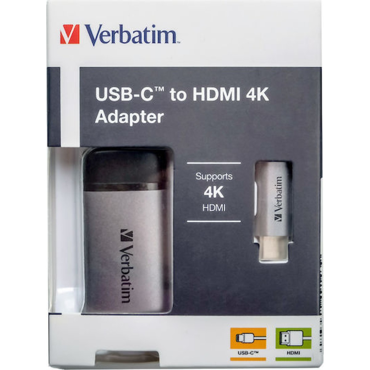 Verbatim Μετατροπέας HDMI female σε USB-C male Γκρι 1τμχ (49143)