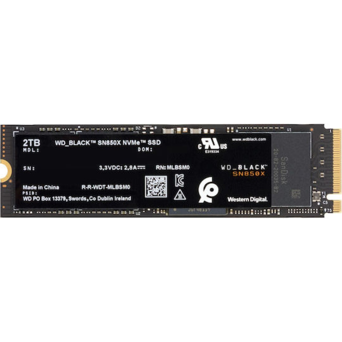 Western Digital Black SN850X W/o Heatsink SSD 2TB M.2 NVMe PCI Express 4.0