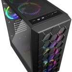 Sharkoon HEX Gaming Midi Tower Κουτί Υπολογιστή με Πλαϊνό Παράθυρο και RGB Φωτισμό Μαύρο