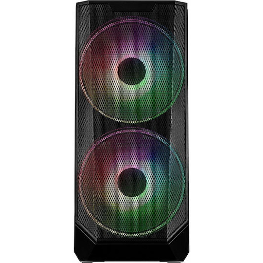 Inter-Tech IT-3503 Airstream Gaming Full Tower Κουτί Υπολογιστή με Πλαϊνό Παράθυρο και RGB Φωτισμό Μαύρο