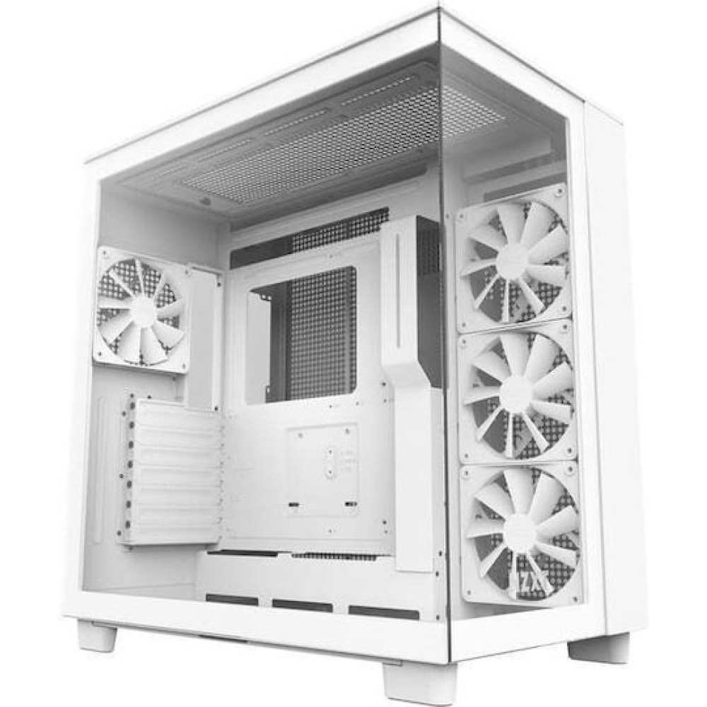 NZXT H9 Flow Gaming Midi Tower Κουτί Υπολογιστή Λευκό