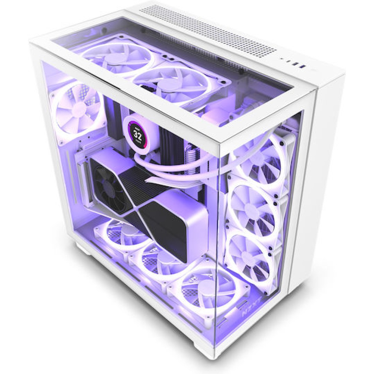 NZXT H9 Elite Gaming Midi Tower Κουτί Υπολογιστή Λευκό