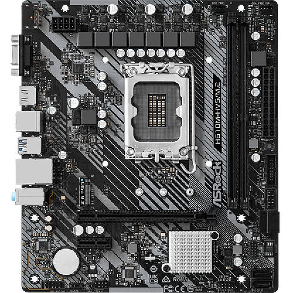 ASRock H610M-HVS/M.2 R2.0 Motherboard Micro ATX με Intel 1700 Socket 90-MXBJJ0-A0UAYZ