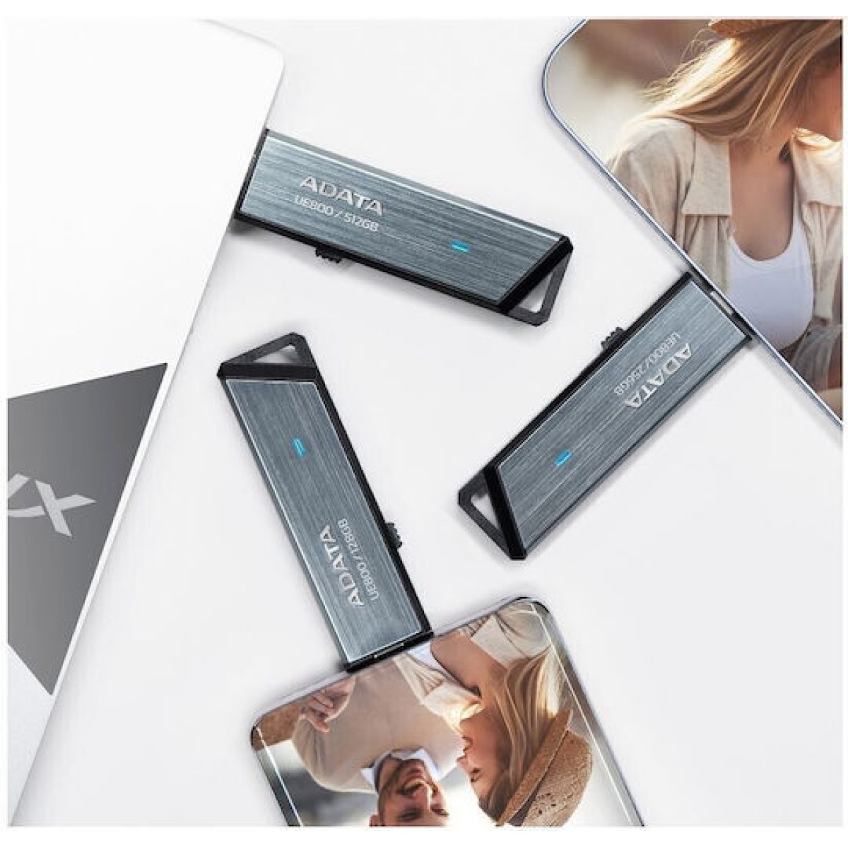 Adata Elite UE800 128GB USB 3.2 Stick με σύνδεση USB-C Ασημί