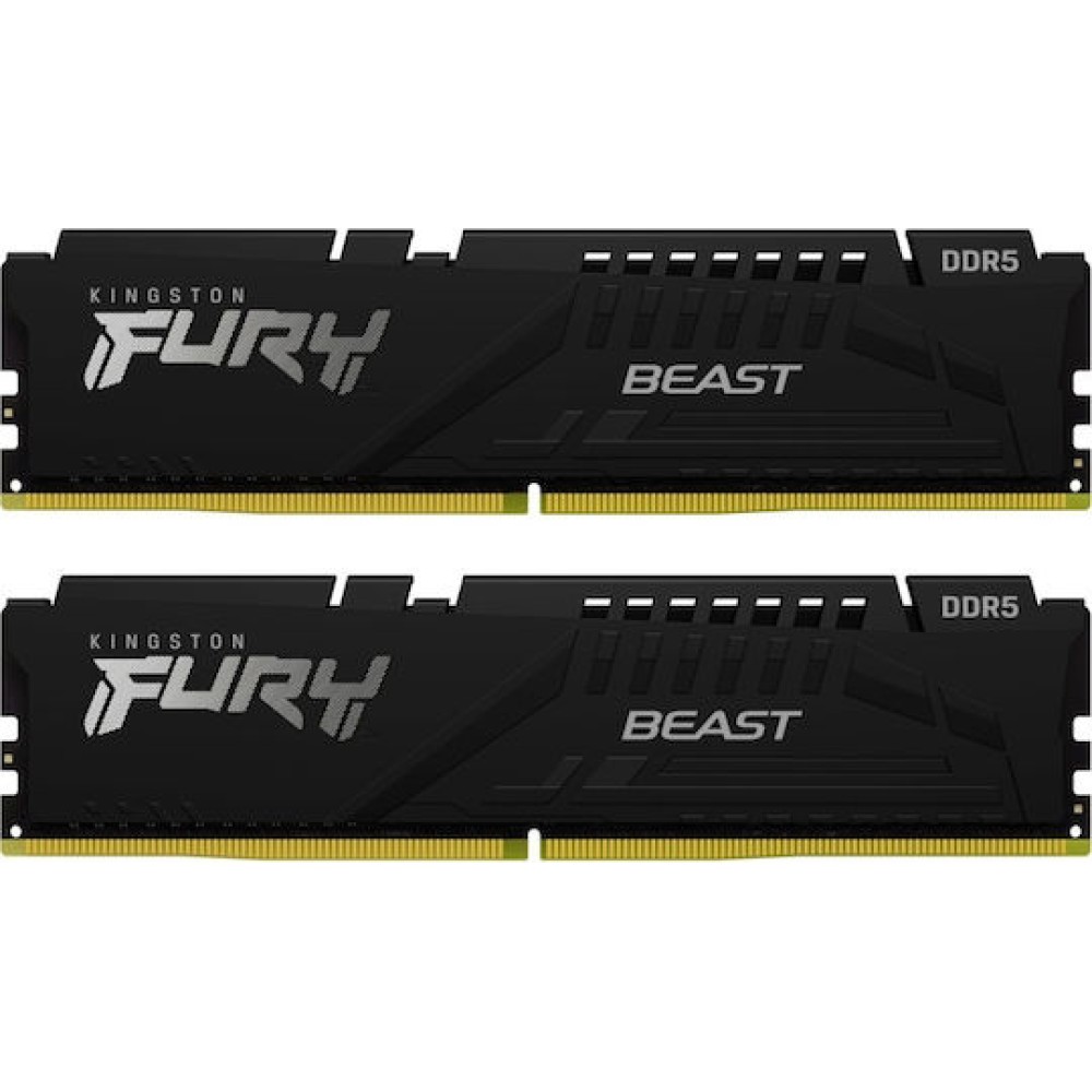 Kingston Fury Beast DDR5 32GB RAM με 2x16GB Modules και Ταχύτητα 5600 για Desktop