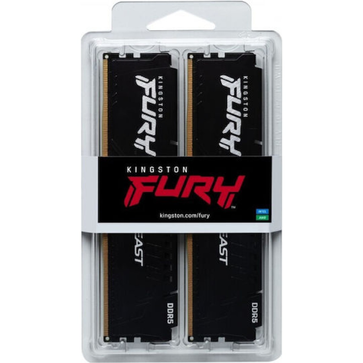 Kingston Fury Beast DDR5 32GB RAM με 2x16GB Modules και Ταχύτητα 5600 για Desktop