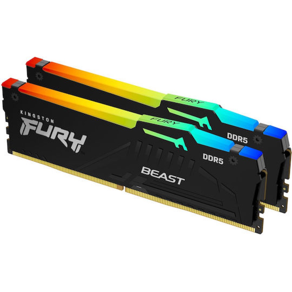 Kingston Fury Beast RGB DDR5 32GB RAM με 2x16GB Modules και Ταχύτητα 5600 για Desktop