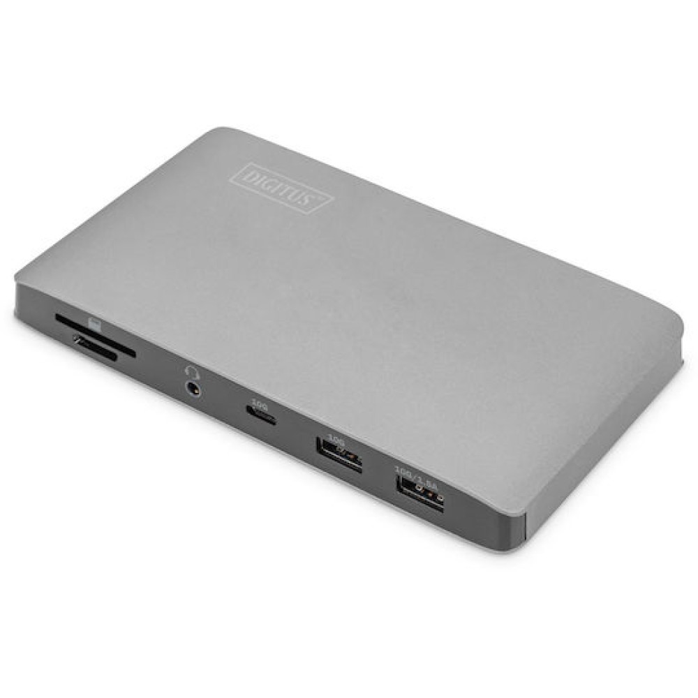 Digitus Thunderbolt 3 Docking Station με DisplayPort 4K PD Ethernet και συνδεση 2 Οθονών Γκρι (DA-70895)