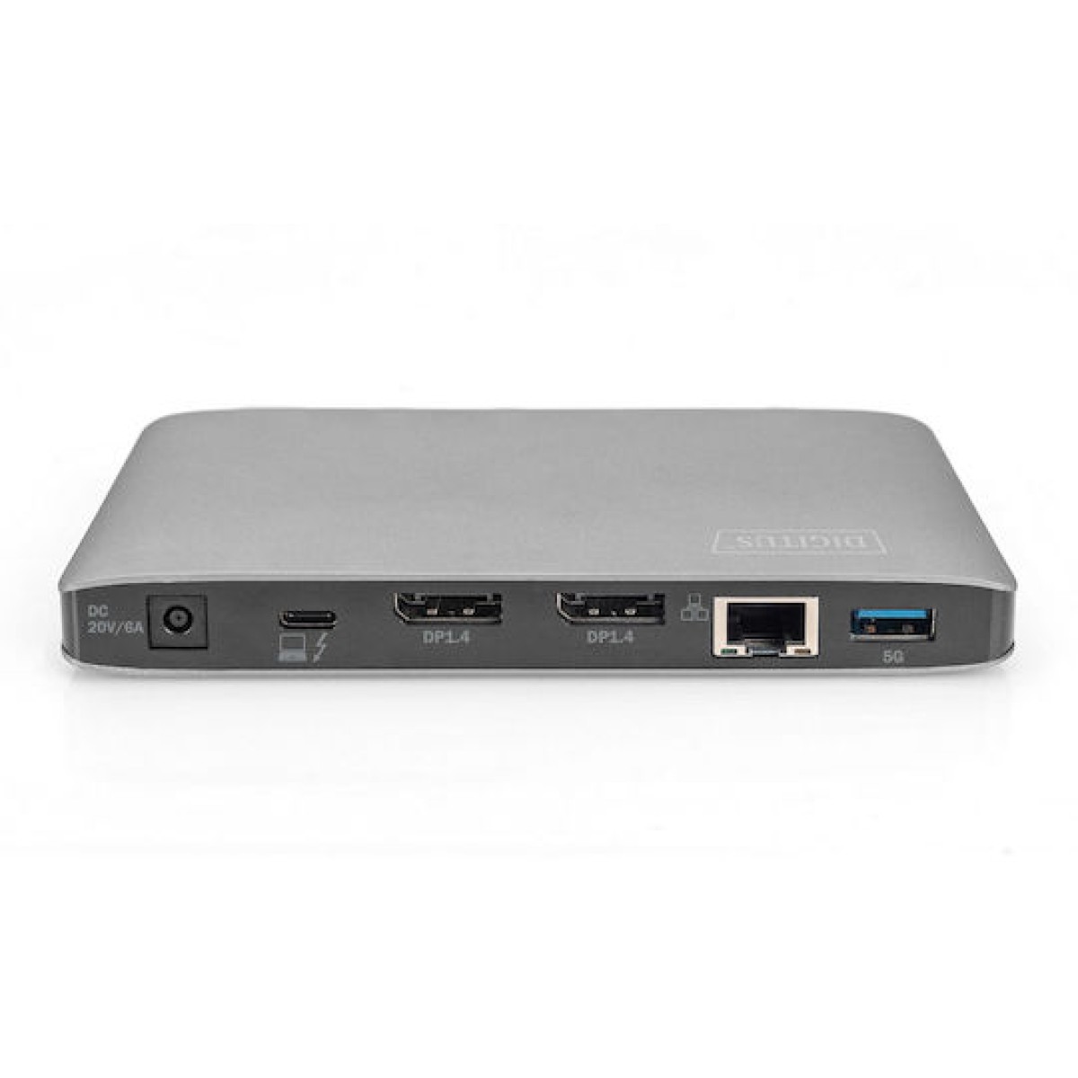 Digitus Thunderbolt 3 Docking Station με DisplayPort 4K PD Ethernet και συνδεση 2 Οθονών Γκρι (DA-70895)