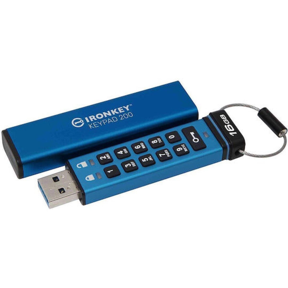 Kingston IronKey Keypad 16GB USB 3.2 Stick Μπλε