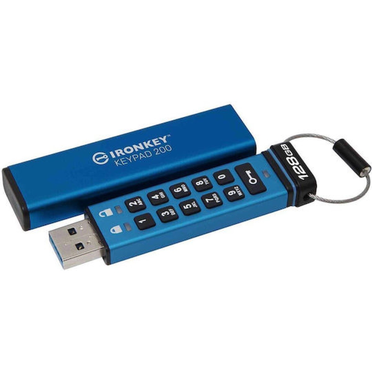Kingston IronKey Keypad 128GB USB 3.2 Stick Μπλε