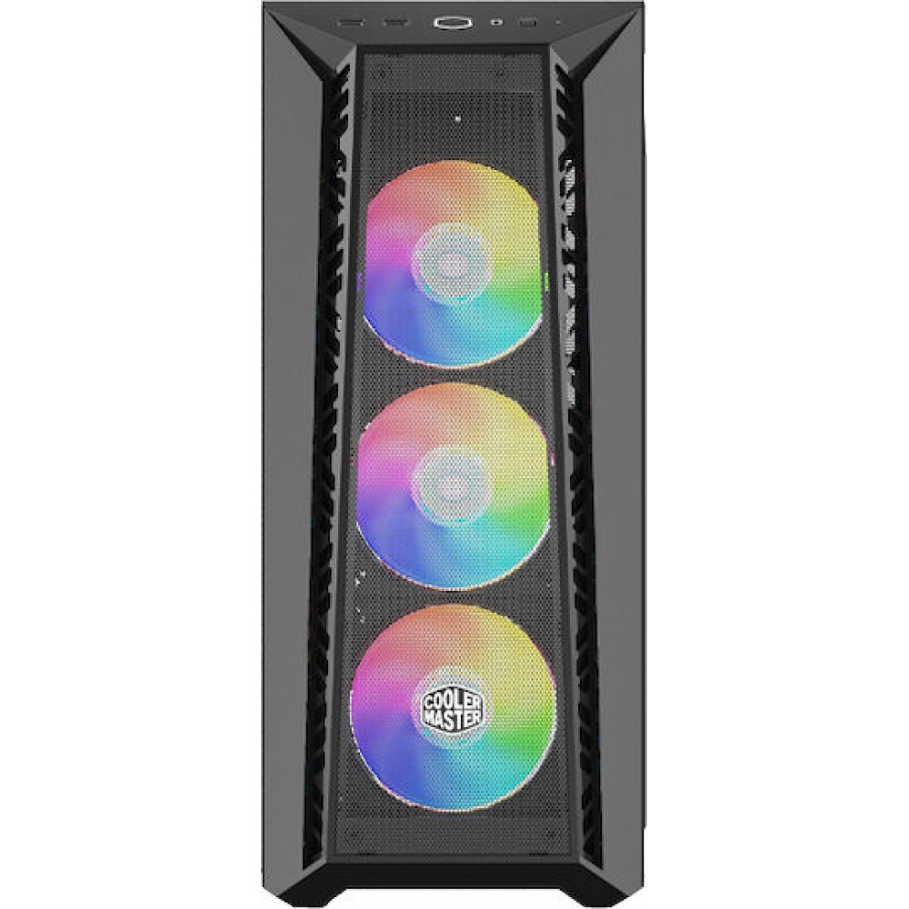 CoolerMaster MasterBox MB520 Mesh Gaming Midi Tower Κουτί Υπολογιστή με Πλαϊνό Παράθυρο και RGB Φωτισμό Μαύρο