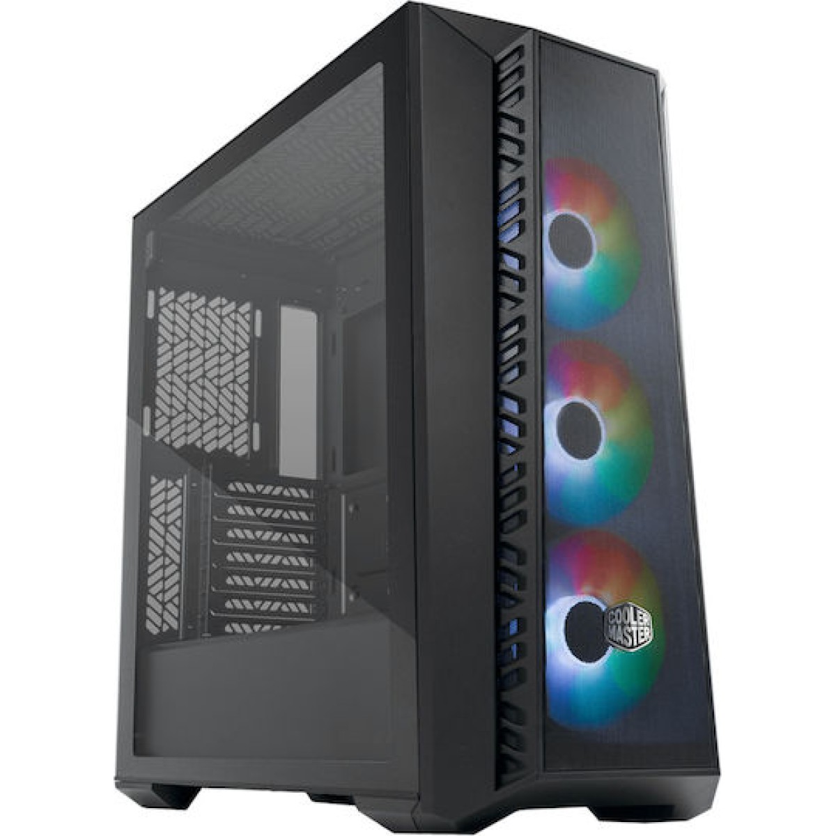 CoolerMaster MasterBox MB520 Mesh Gaming Midi Tower Κουτί Υπολογιστή με Πλαϊνό Παράθυρο και RGB Φωτισμό Μαύρο