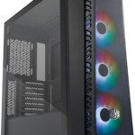 CoolerMaster MasterBox MB520 Mesh Gaming Midi Tower Κουτί Υπολογιστή με Πλαϊνό Παράθυρο και RGB Φωτισμό Μαύρο