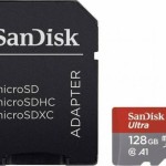 Sandisk Ultra microSDXC 128GB Class 10 U1 A1 UHS-I με αντάπτορα 140MB/s