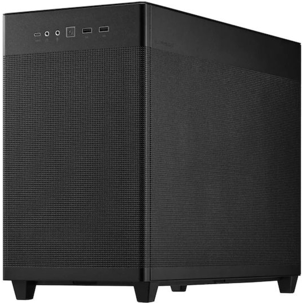 Asus Prime AP201 Gaming Micro Tower Κουτί Υπολογιστή με Πλαϊνό Παράθυρο Mesh Black Edition