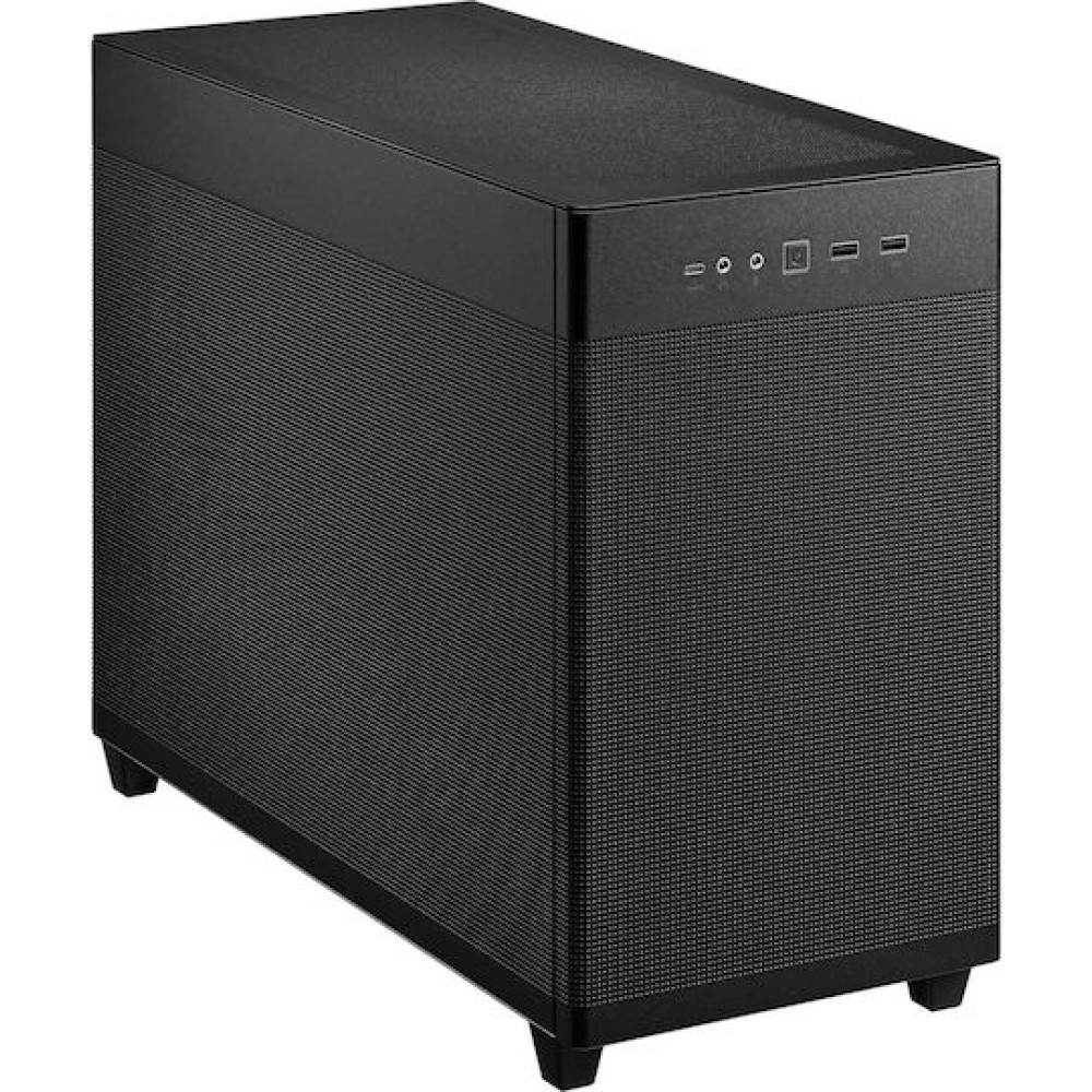 Asus Prime AP201 Gaming Micro Tower Κουτί Υπολογιστή με Πλαϊνό Παράθυρο Mesh Black Edition
