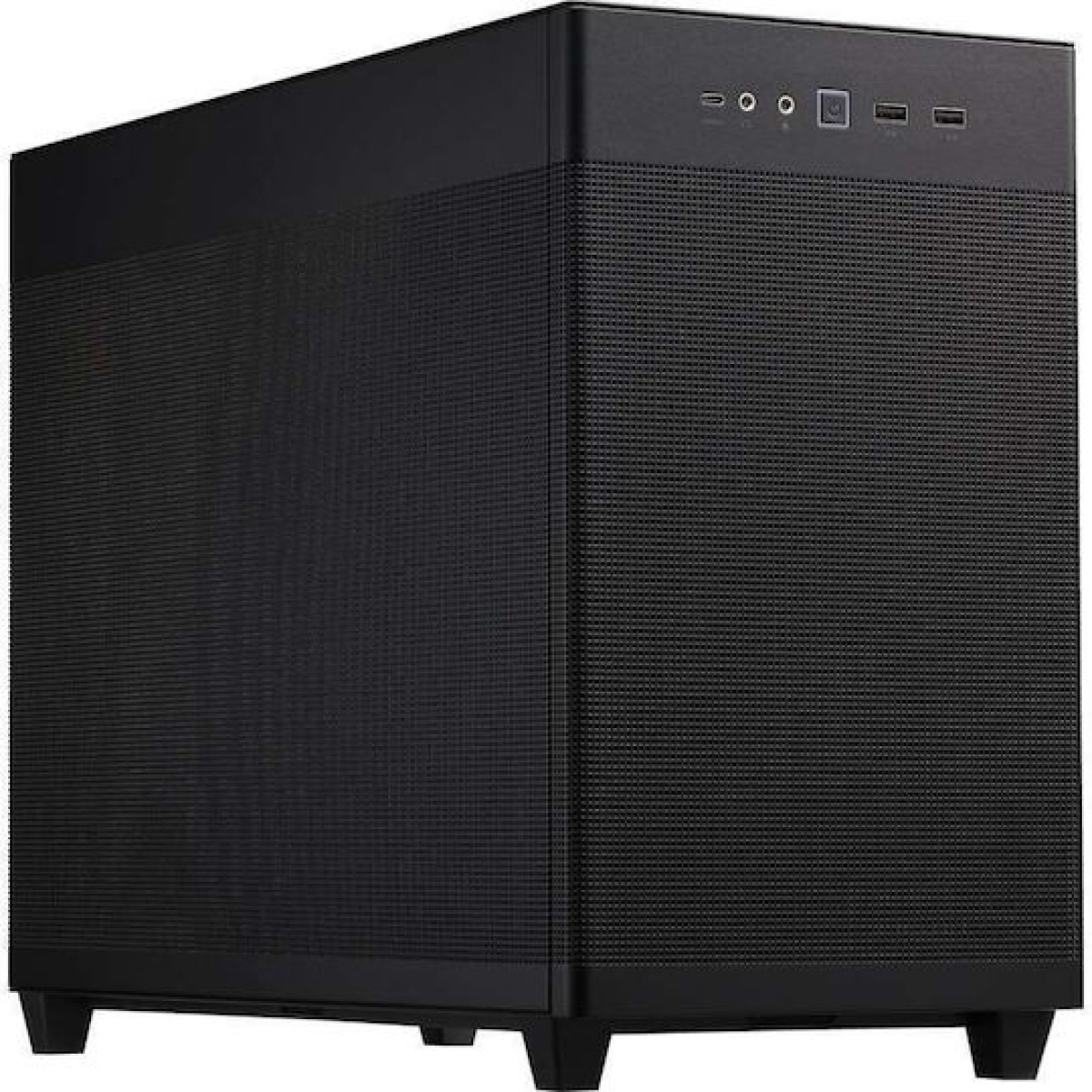 Asus Prime AP201 Gaming Micro Tower Κουτί Υπολογιστή με Πλαϊνό Παράθυρο Mesh Black Edition