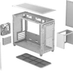 Asus Prime AP201 Gaming Micro Tower Κουτί Υπολογιστή με Πλαϊνό Παράθυρο Mesh White Edition