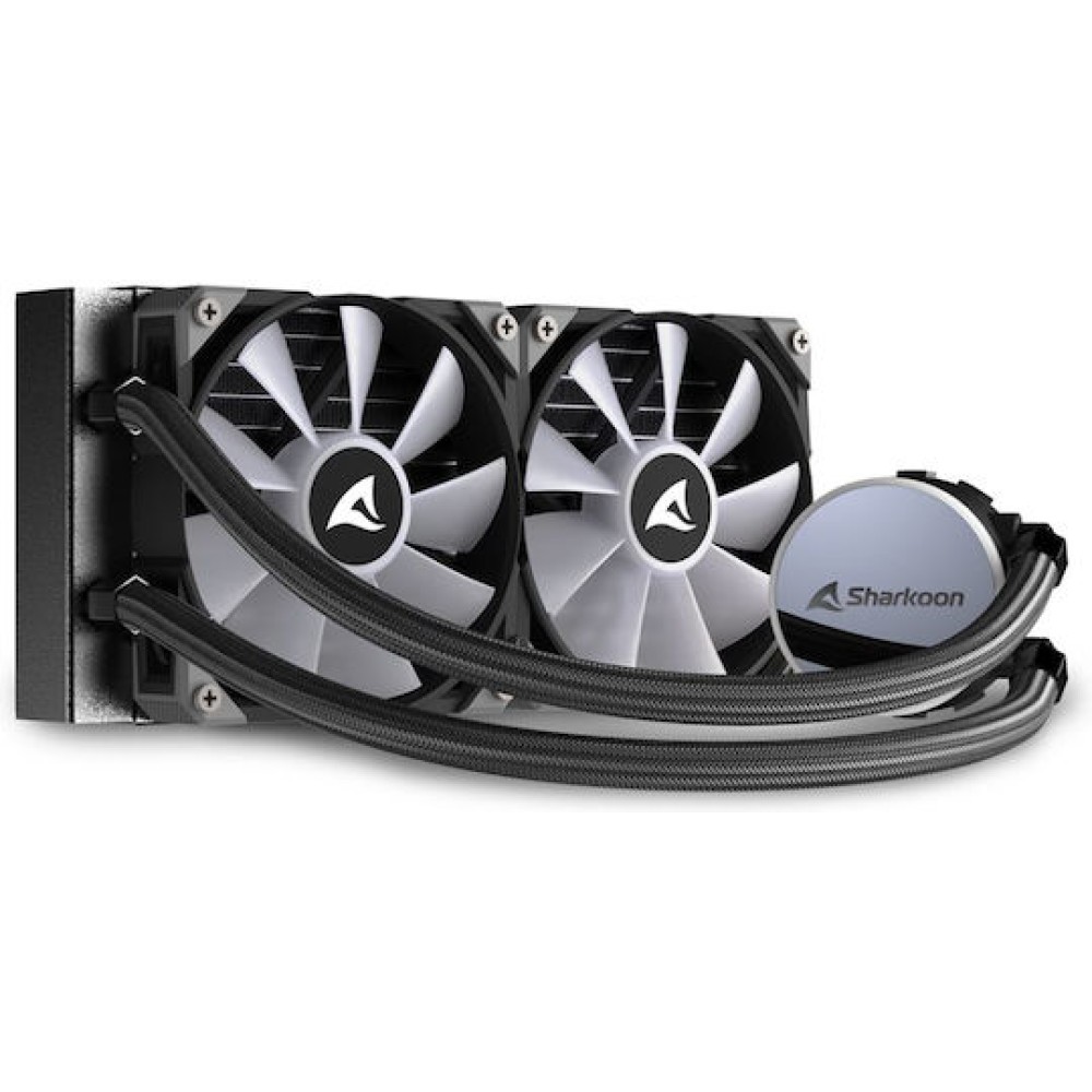 Sharkoon S70 Υδρόψυξη Επεξεργαστή Διπλού Ανεμιστήρα 120mm για Socket AM4/AM5/1700/1200/115x με ARGB Φωτισμό