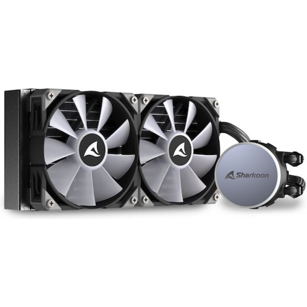 Sharkoon S70 Υδρόψυξη Επεξεργαστή Διπλού Ανεμιστήρα 120mm για Socket AM4/AM5/1700/1200/115x με ARGB Φωτισμό