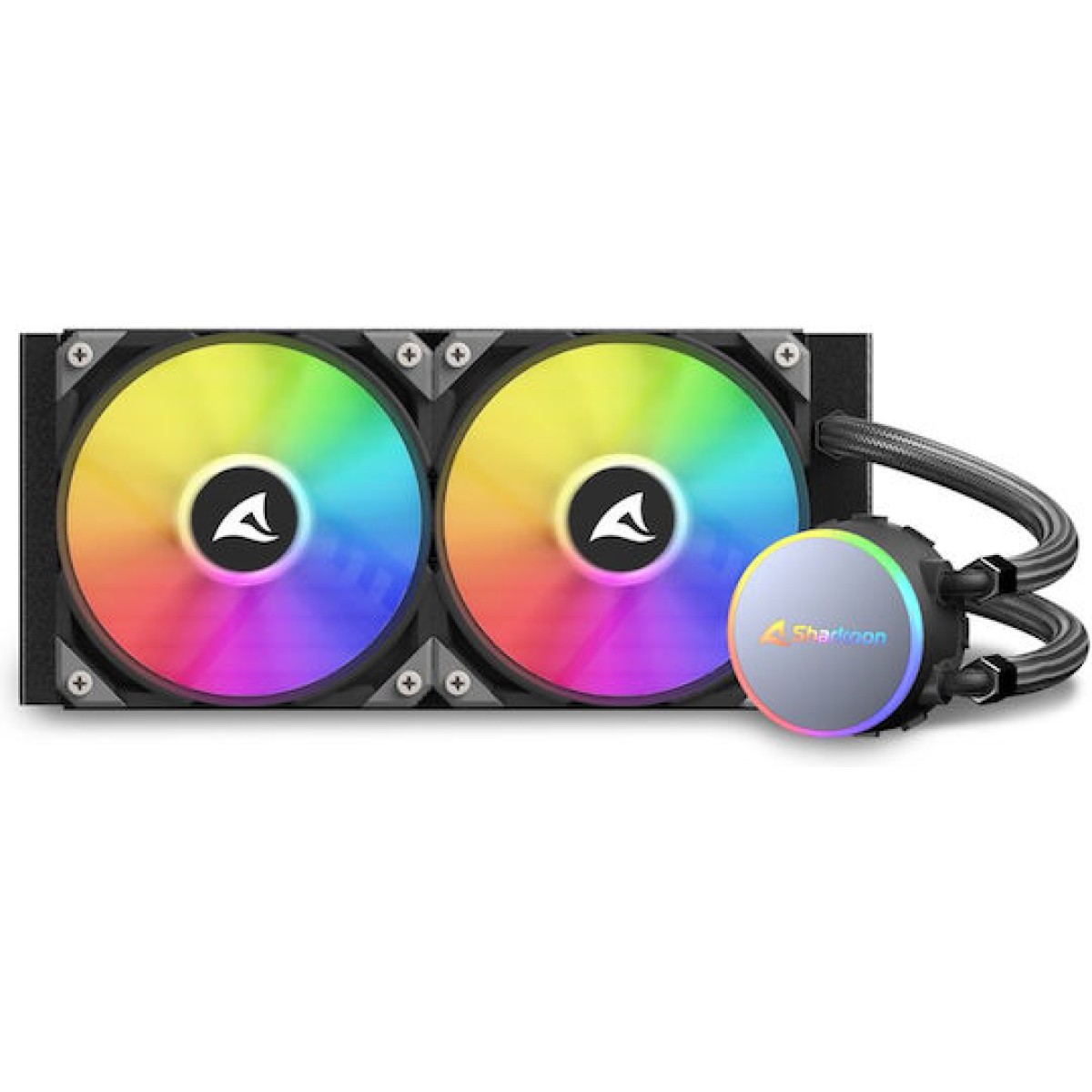 Sharkoon S70 Υδρόψυξη Επεξεργαστή Διπλού Ανεμιστήρα 120mm για Socket AM4/AM5/1700/1200/115x με ARGB Φωτισμό