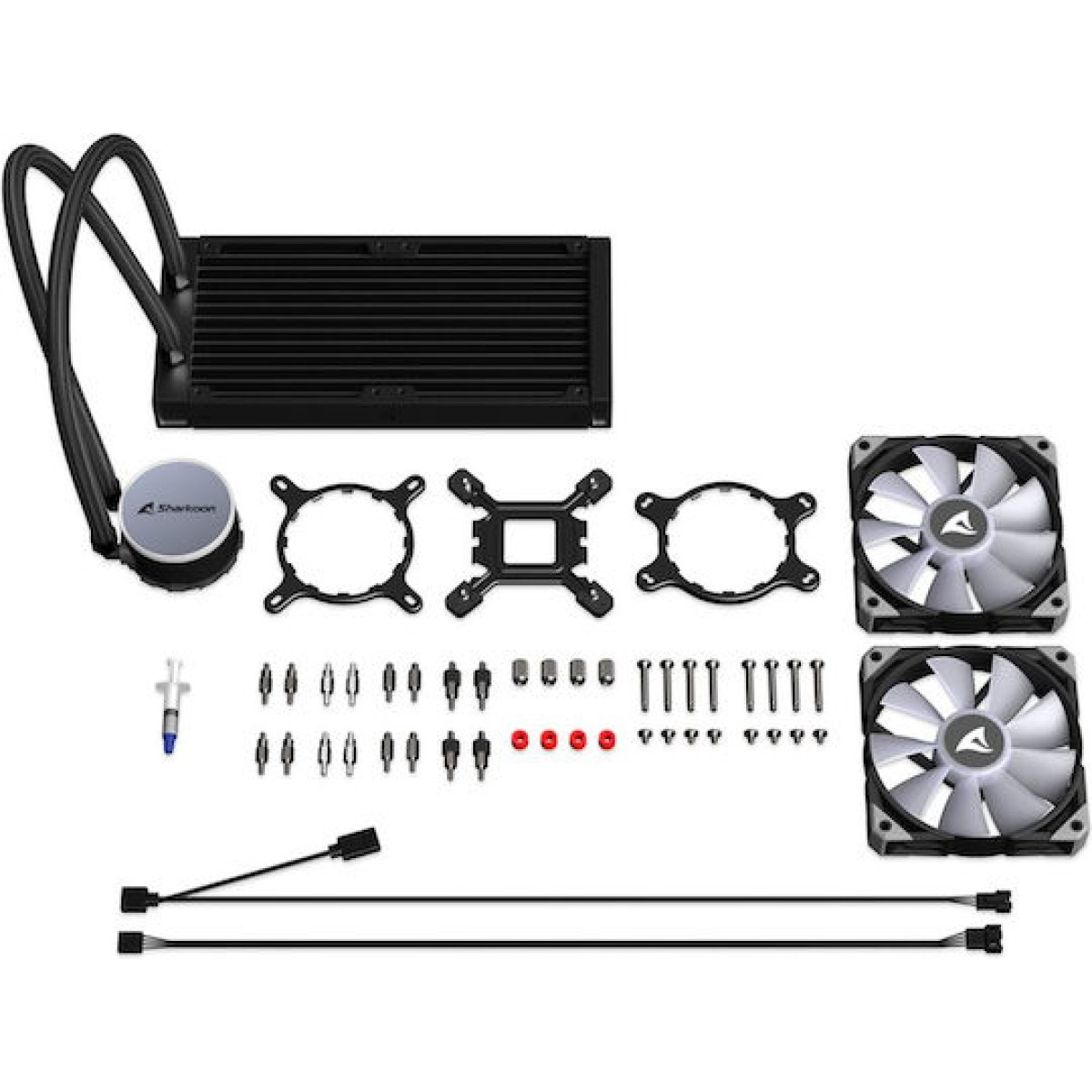 Sharkoon S70 Υδρόψυξη Επεξεργαστή Διπλού Ανεμιστήρα 120mm για Socket AM4/AM5/1700/1200/115x με ARGB Φωτισμό